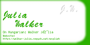 julia walker business card